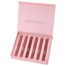 Long Lasting Lip Gloss Set for Women, Waterproof Matte Lipstick Nude Shades, Non Stick Cup Gift Box