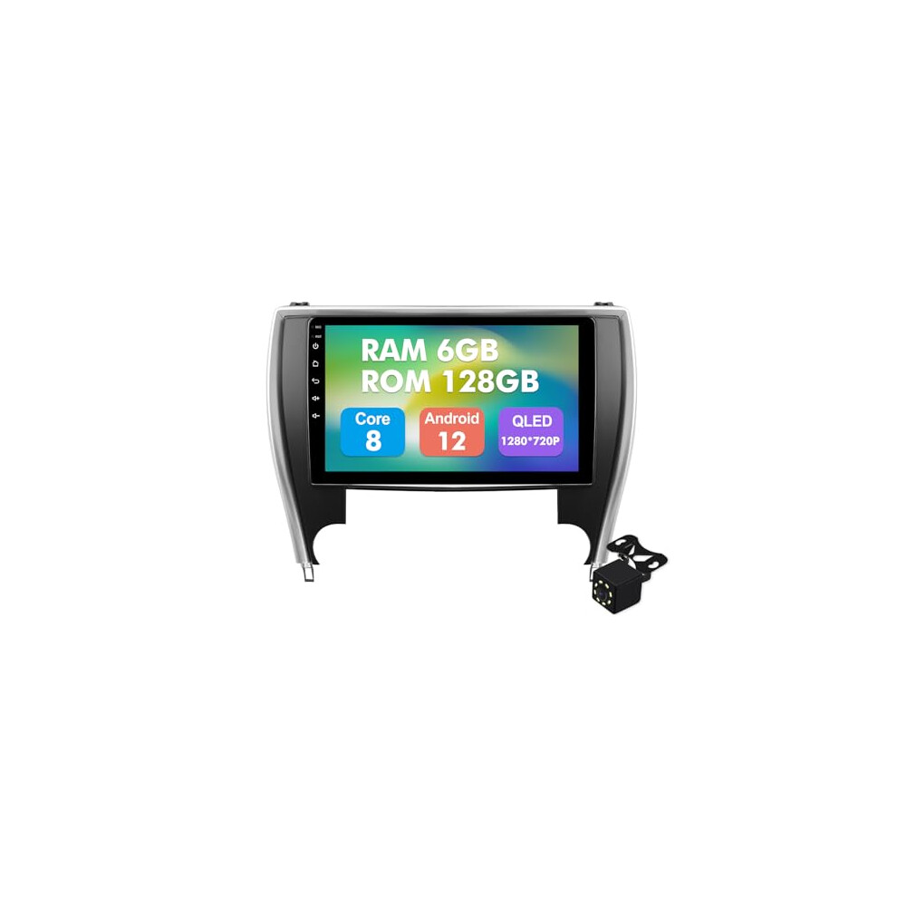 10.1 Inch Android 12 Car Stereo For Toyota Camry 20152017, Qled Touchscreen Radio With Wireless Carplay, Android Auto, Gps Navigation, 6+128G Storage 9073542214458