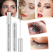 4D Silk Fiber Waterproof Mascara, Volumizing and Lengthening Lash Makeup for Party or Wedding
