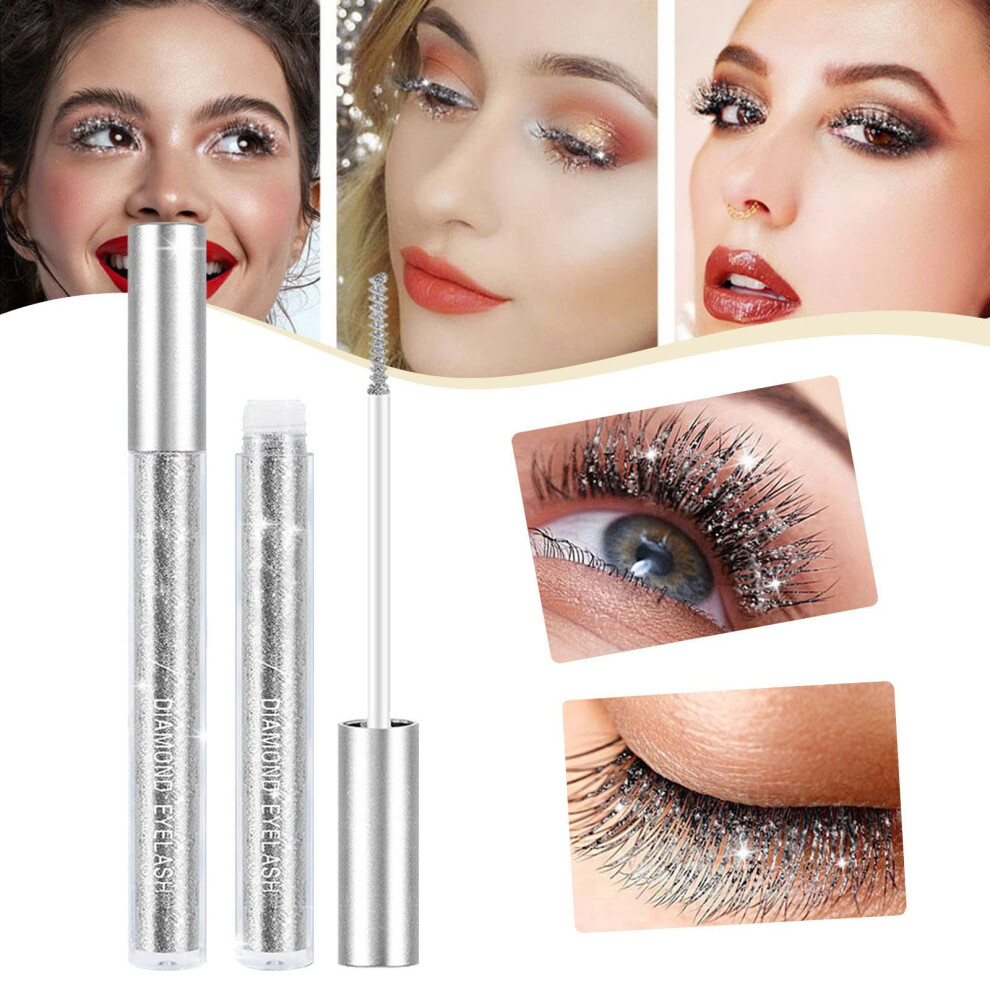 4D Silk Fiber Waterproof Mascara, Volumizing and Lengthening Lash Makeup for Party or Wedding