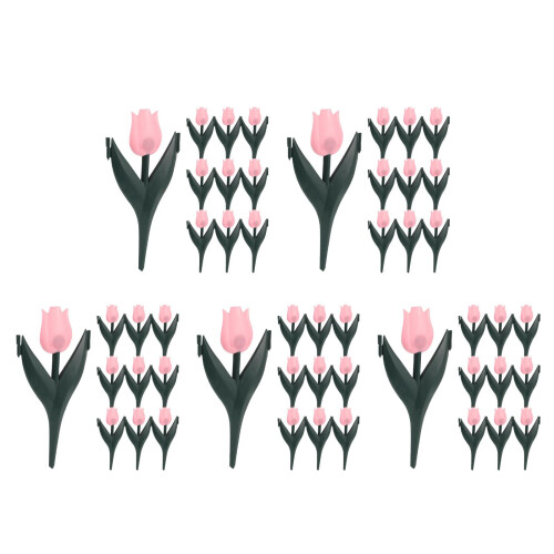 50Stk Beetzaun Tulpenoptik Rosa Gartendekor Langlebig 1