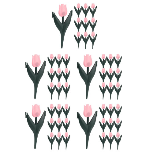 50Stk Beetzaun Tulpenoptik Rosa Gartendekor Langlebig 2