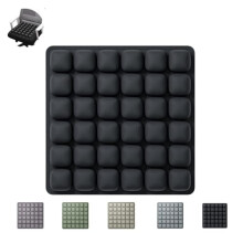 Inflatable Seat Cushion with 3D Honeycomb Air Cells, Adjustable Firmness, Travel Pad for Airplane, Car, Office, Khaki