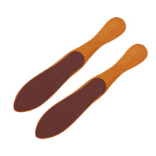 Wooden DoubleSided Foot File 2pcs Callus Remover Foot Scrubber for Dry Skin Pedicure Home Use