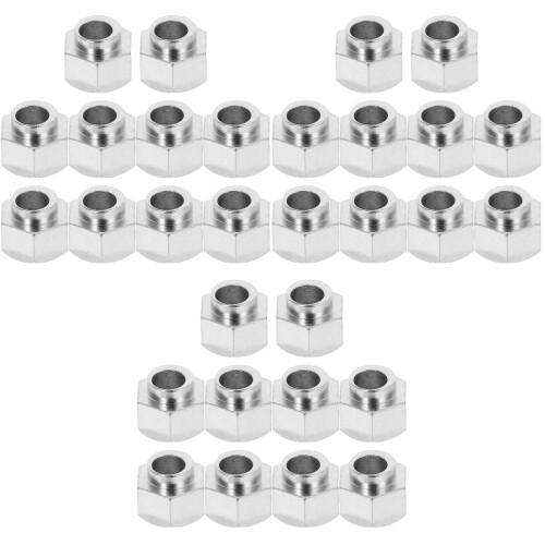 30Pièces Écrous Compression Carbone Argent Pour 3D 1