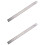2Stk Metallmaßstab Langlebig Doppelseitig Silber 4