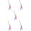5Pièces Pinceaux Nail Art Multicolores Maniure Pour Usage Pro 7