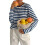 Womens Striped Soft Knit Pullover Sweater Loose Fit Shirts  M 1