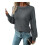 Womens Sweaters Casual Crew Neck Tops Long Sleeve Ribbed Knit Solid Pullover Navy  M 1