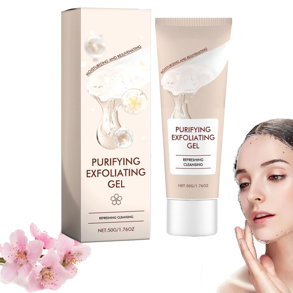Exfoliating Face Scrub with Bamboo Charcoal, Deep Cleansing Hydrating Gel for Face and Body 50g