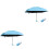 2Pcs Portable Foldable Umbrellas with Capsule Case Sky Blue Anti-Uv 2