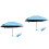 2Pcs Portable Foldable Umbrellas with Capsule Case Sky Blue Anti-Uv 3