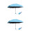 2Pcs Portable Foldable Umbrellas with Capsule Case Sky Blue Anti-Uv 4