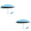 2Pcs Portable Foldable Umbrellas with Capsule Case Sky Blue Anti-Uv 5