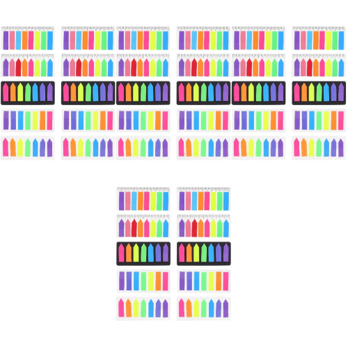 40 Sets Plastic Sticky Tabs Fluorescent Page Tabs Page Markers 1
