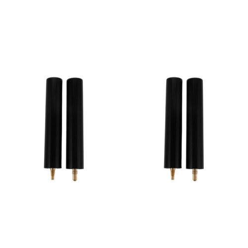 4Pcs Portable Black Pool Cue Extender for Versatile Billiard Use 2