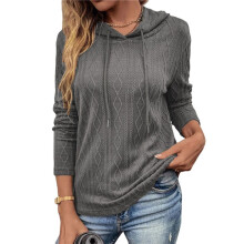 Womens Hoodies Oversized Hooded Sweatshirt Casual Long Sleeve Drawstring Pullover Tops Grey XXL