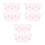 300Pcs Compact Pink Eyebrow Brush Mini Lash Separator Makeup Comb 6
