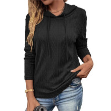 Womens Hoodies Oversized Hooded Sweatshirt Casual Long Sleeve Drawstring Pullover Tops Black S