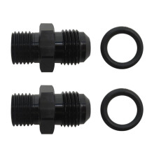 6AN to 1/4 NPSM Transmission Cooler Fittings AN Flare Adapter Aluminum Black for TH350 TH400 4L60E Pack of 2