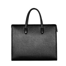 Leather Laptop Bag for Men with Fingerprint Lock, Large Capacity Business Briefcase with USB Port