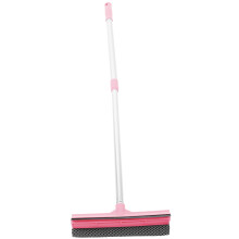 Double Sided Window Squeegee with Microfiber Scrubber, Extendable Handle Glass and Car Window Cleaner