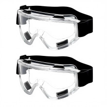 2PCS AntiFog Safety Goggles Clear Lens ImpactResistant Protective Eyewear for Chemical Splash