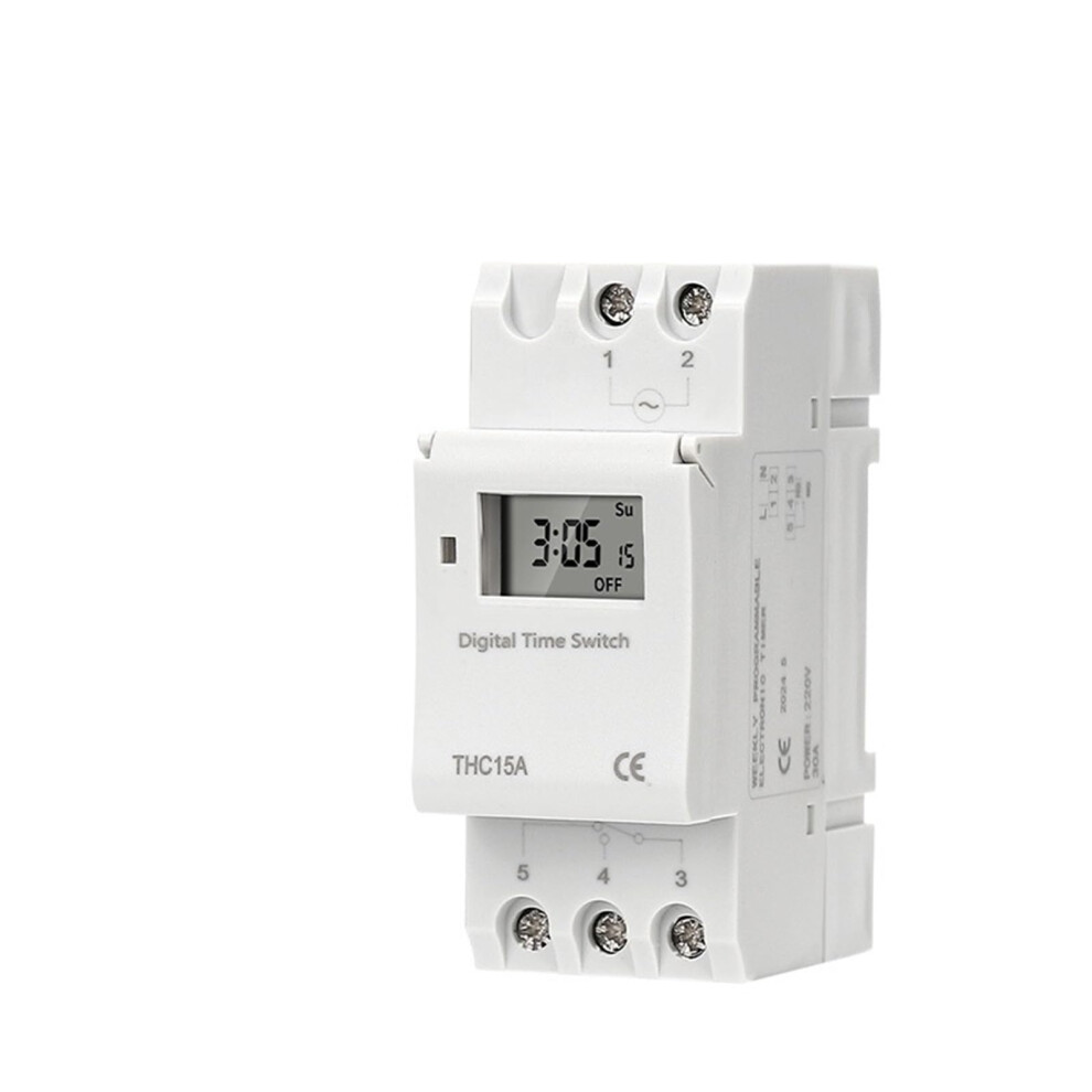 Thc15a Dc24v Din Rail Programmable Weekly Timer Switch With Remote Control And Reliable Relay 9073542215738