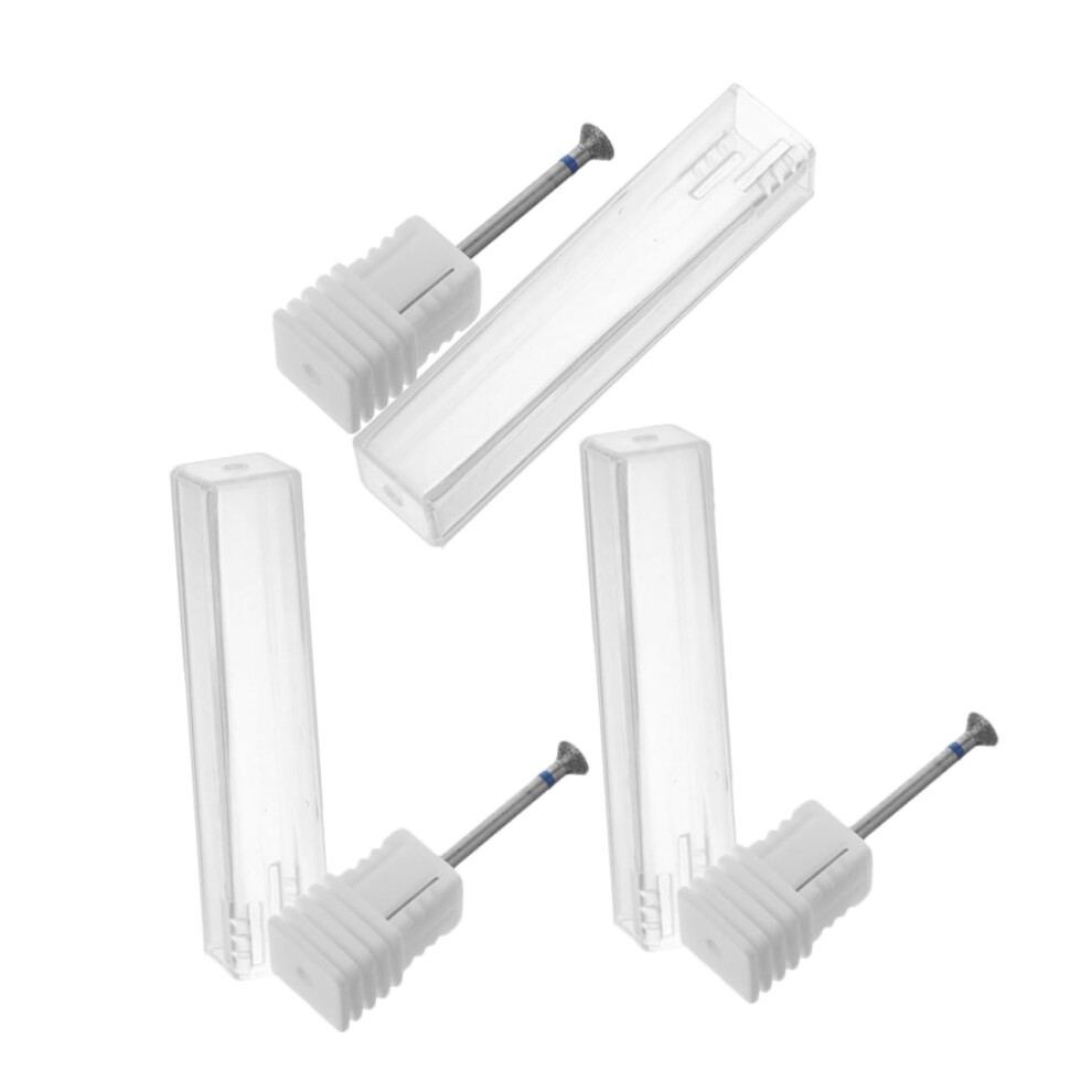 3Pcs Diamond Nail Drill Bits Set for Precise Cuticle Removal and Smooth Nail Finish, Professional Manicure Tools