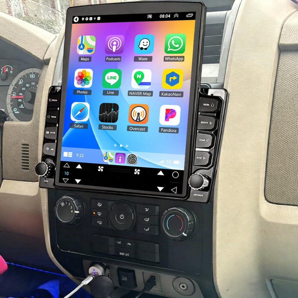 Android Car Stereo 9.7' Ips Touchscreen Carplay Android Auto Gps Wifi Bluetooth 2+64G For Dodge Ram 9073542216513