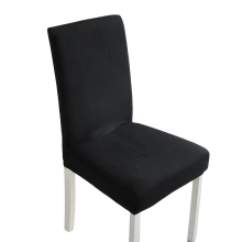 Capa para cadeira de jantar em casa de cor sólida Black