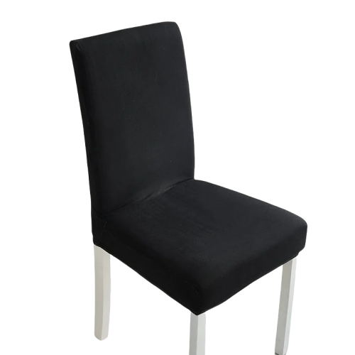 Ensfarget hjemmespisestoltrekk Black