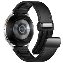 Leather Band with Magnetic Lock for Samsung Galaxy Watch 7 6 5 4, ScratchResistant Cover