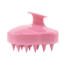Scalp Massager and Shampoo Brush with Soft Silicone Bristles for Gentle Scalp Cleansing Pink