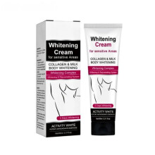 Whitening Cream for Sensitive Areas, Dark Spot Removal with Collagen Milk Enrichment Pack of 2