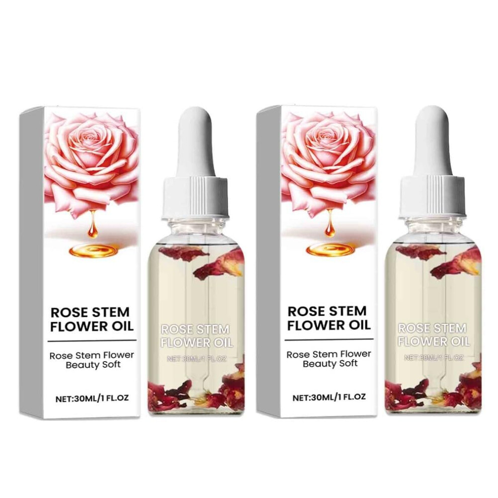 2PCS Rose Body Oil for Firming and Deep Hydration, Moisturizing Rose Scented Skin Tightening Oil