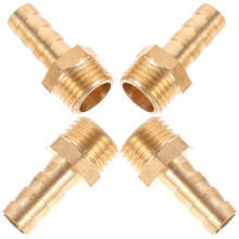 4 stk. luftslangekoblinger messing T-stykke 1/4" x 1/4" x T-stykke