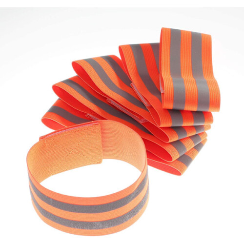6x elastiske reflekterende armbånd, sikkerhedsreflekterende stropper til walki