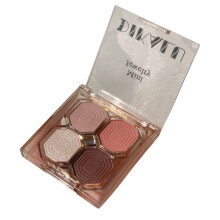 4 Color Glitter Eyeshadow Palette, LongLasting Pigment Shimmer, Smooth Blendable Finish
