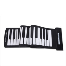 Foldable Piano Keyboard 61 Keys with USB MIDI and Recording Function, Soft Silicone Roll Up Piano for Beginners
