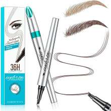 Eyebrow Microblading Pen with Upgrade MicroFork Tip, Long Lasting Waterproof Brow Pencil for Natural Hairlike Strokes