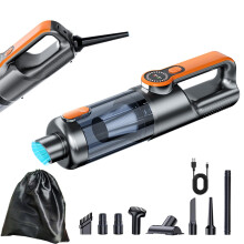 Cordless Car Vacuum Cleaner 17000PA Dual Mode Suction, 2 in 1 Vacuum Pump, TypeC Rechargeable Handheld for Car Detailing and Pet Hair (Orange)