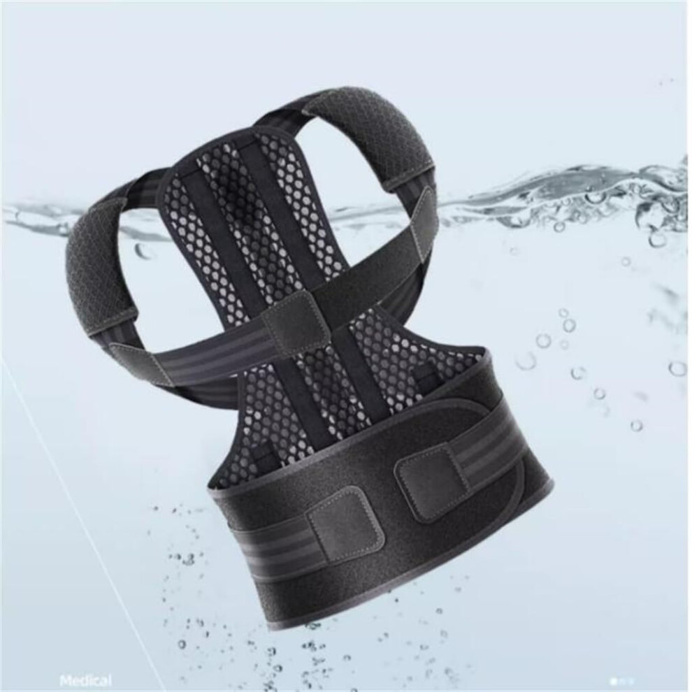Adjustable Shoulder Posture Corrector for Men and Women, Invisible Back Support Brace for Better Alignment, Large D