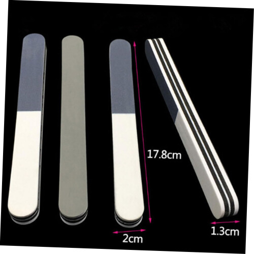 5pcs Double Sided Nail File Buffer Set, Washable Reusable Board for Natural and Artificial Nails 1