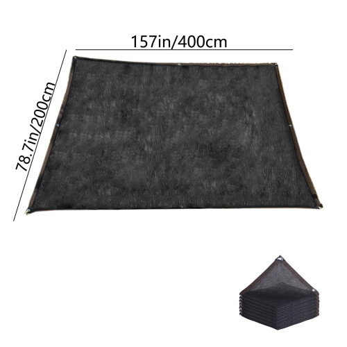 Rechthoekig polyester schaduwdoek 200x400cm 1