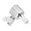 Bike headlight 12V 6W friction dynamo silver 3