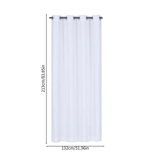 White Sheer Curtains Voile 52x84 Rod Pocket 2
