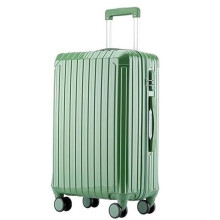 26 Inch Hard Shell Luggage with 360 Silent Spinner Wheels, Scratch‑Resistant Lightweight Suitcase for Business Travel, Green