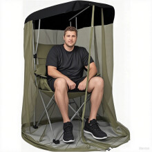 (Military green, 205*125*205CM) Outdoor Swing Mosquito Net Fishing Courtyard Garden Mosquito Net Swing Rocking Chair Blackout Gauze