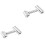 2Pcs Stainless Steel Rolling Sticks for Baking Dough Roller Pin Silver 2